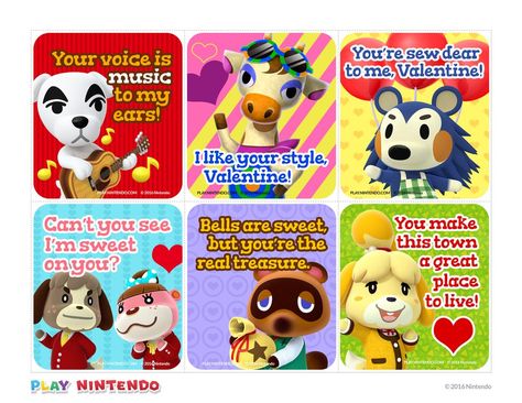 Animal Crossing Valentines Day Cards, Animal Crossing Valentines Day, Student Holiday Gifts, Dream Code, Valentines Box, Lunch Notes, Card Inspo, Animal Crossing Characters, Valentine Party