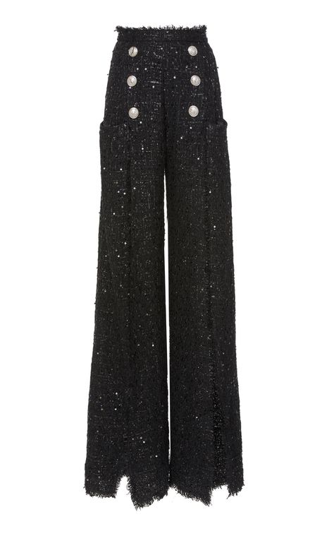 Tweed Pants Outfit, Pants Png, Balmain Tweed, Chanel Pants, Balmain Pants, Balmain Fashion, Png Clothes, Balmain Collection, Tweed Pants