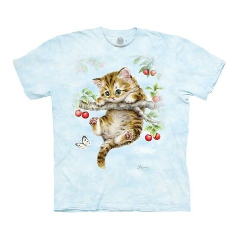 Nettie's Cottons Girls  'Cherry Kitten' T-shirt Classic Style Pre Shrunk Child T-Shirt with a Generous Cut Made from 100% Cotton. 100% Irresistible and made to last Features amazingly realistic graphics and vibrant colours Machine wash on cold to keep the print fresh and bold! From America's greenest apparel company, no chemicals are used in the manufacture of this garment Sizes: Small (2-4 Years) Medium (6-8 years) Large (10-12 Years) XLarge (14-16 Years) Mountain Outfit, Mountain Shirt, Zip Hoodies, Cat T, Unisex Tshirt, Black & White, Cat Shirts, Dream Clothes, Looks Vintage