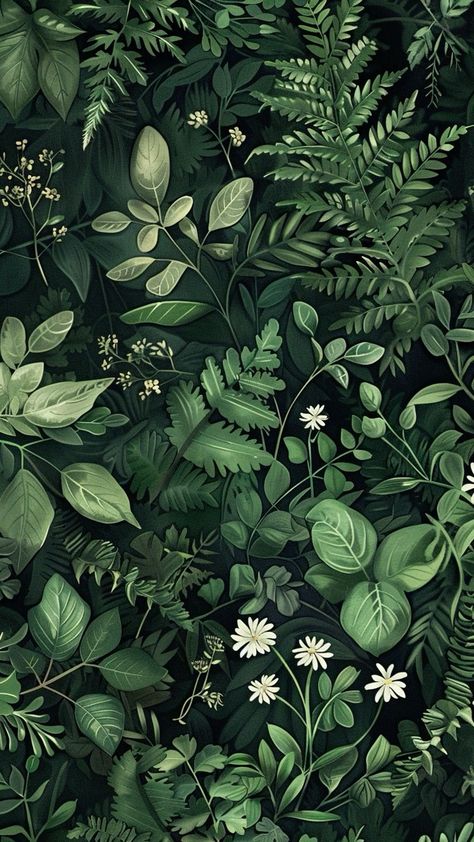 Leafy Green Wallpaper, Dark Green Eucalyptus, Art With Dark Background, Dark Green Flowers Aesthetic, Pthalo Green Aesthetic, Plant Screensaver, Ipad Wallpaper Dark Green, Dark Green Ipad Wallpaper, Green Drawing Aesthetic