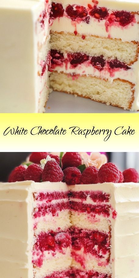 White Chocolate Raspberry Delight Cake Recipe Description: Indulge in the luscious combination of sweet white chocolate and tart raspberries with this delightful cake that's perfect for any special occasion. #WhiteChocolateRaspberry #CakeRecipe #DessertIdeas #BakingInspiration #HomemadeTreats #DeliciousDesserts #FoodieFavorites #SweetTreats #RaspberryDelight White Chocolate Raspberry Poke Cake, Chocolate Raspberry Poke Cake, White Cake With Raspberry Filling, Raspberry Poke Cake, Raspberry Delight, White Chocolate Pudding, White Chocolate Raspberry Cake, Chocolate Garnishes, White Chocolate Cake