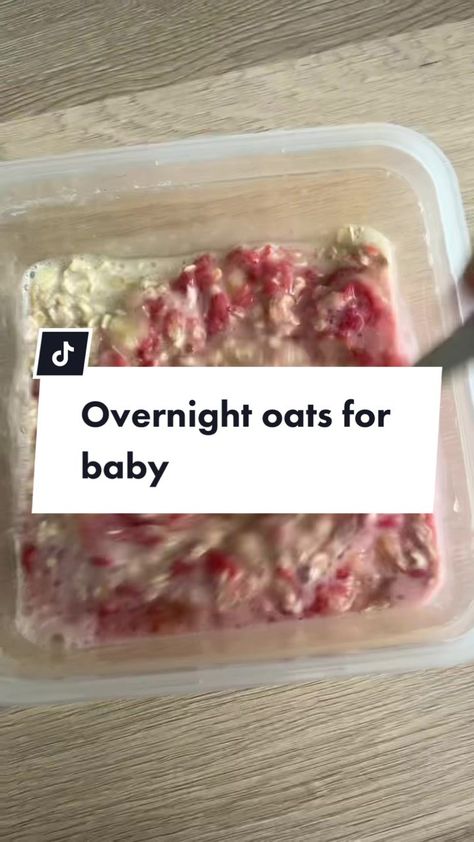 Overnight Oats Toddler, Overnight Oats For Toddlers, Blw Overnight Oats, Overnight Oats For 11 Month Old, Toddler Overnight Oats, Overnight Oats For One Year Old, 6 Month Old Breakfast Ideas, Overnight Oats For Baby, Baby Overnight Oats