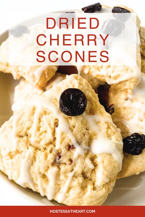 Soft and tender dried cherry scones are quick and easy to make with simple ingredients. Perfect for breakfast on the go or an anytime treat.