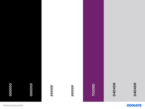 Pride Flag Hex Codes, Demisexual Flag, Hex Codes, Hex Color Codes, Pride Flag, Pride Flags, Drawing Reference, Color Palette, Flag