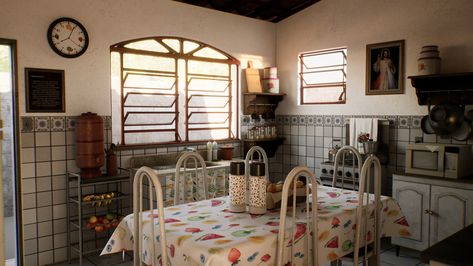 Brazilian Apartment, Brazilian Kitchen, Study Lighting, Environment Reference, Brazilian Style, Personal Project, Unreal Engine, To Study, Black Beauty