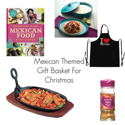 Mexican themed gift basket for Christmas Mexican Themed Gift Basket, Christmas Presents For Adults, Gift Basket For Christmas, Hommade Gifts, Basket For Christmas, Pta Gifts, Fajita Spices, Basket Gift Ideas, Basket Christmas