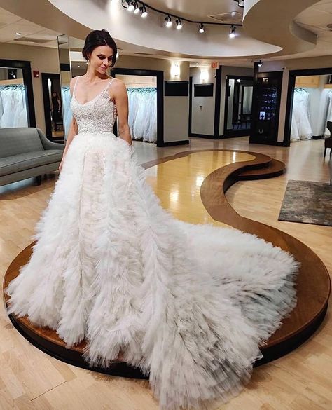 Bridals by Lori on Instagram: “A reminder that you can be bridal AND fashion forward! Megan slays in the "Julie" gown by @enaurabridal. This fluffy textured skirt is both…” Bridals By Lori, Textured Skirt, Instagram A, Trunk, Ball Gowns, Fashion Forward, Wedding Dresses Lace, Wedding Dress, On Instagram