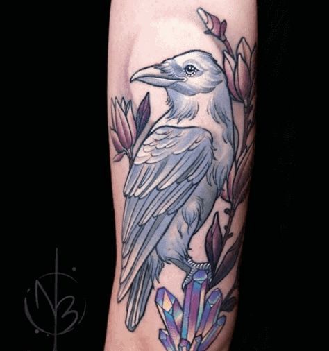 White Raven Tattoo Design, White Raven Tattoo, Mandala Sleeve, White Raven, Raven Tattoo, Book Tattoo, Tattoos And Piercings, I Tattoo, Tatting