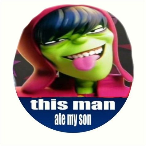 This Man Ate My Son, Cursed Gorillaz Images, Cursed Gorillaz, Silly Murdoc, 2d And Noodle, Murdoc Niccals, Silly Monkey, Monkeys Band, Jamie Hewlett