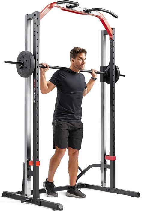 Sunny Health & Fitness Premium Squat Smith Machine Power Rack – High Load Capacity, Adjustable Height, Pull-Up Bar, Spotter Blocks – For Versatile Strength Training, Weightlifting, Squats, Bench Press Smith Machine Squat, Weight Plate Storage, Bar For Home, Personal Record, Outdoor Fitness Equipment, Plate Storage, Smith Machine, Squat Rack, Yoga Equipment