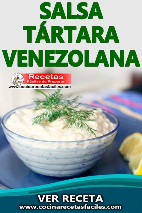 Aprende a preparar esta sabrosa receta de salsa tártara venezolana paso a paso siguiendo las indicaciones que te dejamos a continuación. #cocinarecetasfaciles #recetascaseras #recetasfaciles #recetasdesalsatartara Chutney, Bread Recipes, Yogurt, Sandwiches, Food And Drink, Sauce, Yummy Food, Healthy Recipes, Bread