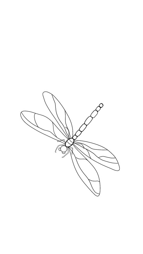 Simple Dragonfly Tattoo Outline, Dragon Fly Outline, Dragonfly Drawing Simple, Simple Dragonfly Drawing, Dragonfly Tattoo Stencil, Dragonfly Line Art, Dragonfly Outline, Dragonfly Drawings, Pottery Drawing