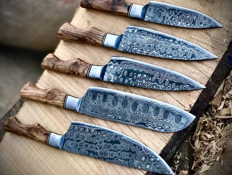 Forged by hand chef knives set #chef #knives #knivesset #knifeset #hunterhawkstore #cheflife Steak Knives Set, Kershaw Knives, Chef Knives Professional, Japanese Knives Chefs, Chef Knife Set, Chef Knives, Chef Life, Chef Knife, Knife Sets