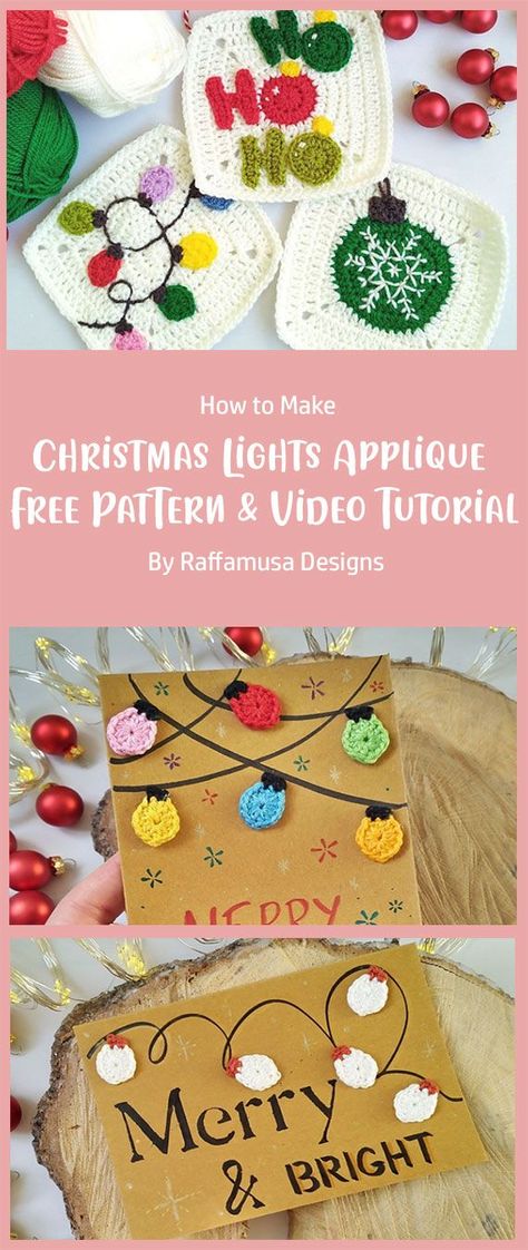 Crochet Christmas Lights Applique – Free Pattern & Video Tutorial By Raffamusa Designs a little night light that you can use as a Christmas Tree Decoration, a night light or any kind of decorative item. This applique comes with template & video tutorial so that you can follow along. Easy Crochet Tank Top, Crochet Tank Top Free Pattern, Tank Top Free Pattern, Crochet Christmas Lights, Crochet Tank Top Free, Christmas Applique, Lavender Flower, Crochet Tank, Pattern Ideas