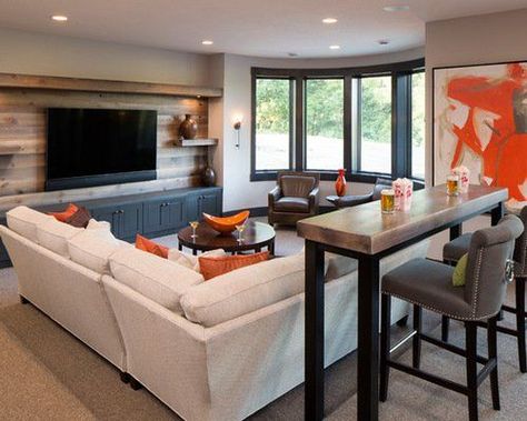 8 of the Coolest Basement Hangouts Basement Entertainment Center, Basement Entertainment, Small Basement Remodel, Tiered Seating, Diy Basement, Small Basements, Basement Design Ideas, Basement Walls, Basement Bedrooms