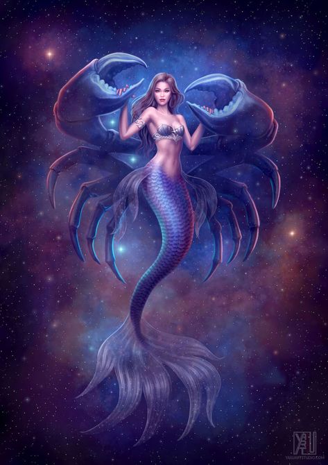 Mermaid Zodiac, Mermaids And Mermen, Beautiful Mermaids, Goddess Art, Zodiac Art, Mermaid Art, A Mermaid, Sign Art, Constellations