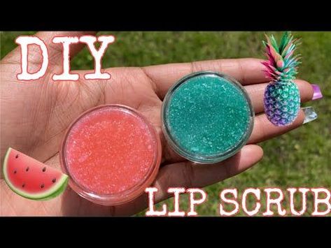 How To Make Fruit Flavored Edible Lip Scrubs For Softer Lips How To Make Edible Lip Scrub, How To Make Your Own Lip Scrub, How To Make Diy Lip Gloss, How To Make Lip Scrub Homemade, How To Make Lip Scrub, Home Made Lip Scrub, How To Make Lip Gloss, Diy Lush Lip Scrub, Edible Lip Scrub