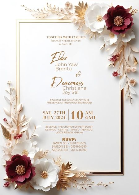 Marriage Invitation Card Background, Wedding Poster Design, Program Poster, Free Invitation Cards, Elegant Floral Wedding, Marriage Invitation Card, Psd Free Photoshop, Wedding Invitation Ideas, Free Wedding Invitation Templates