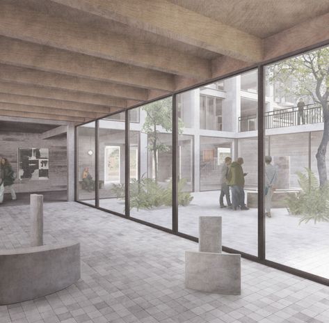 Carmody Groarke unveils plans for art centre at Sheffield's Park Hill estate Caruso St John, Architecture Drawing Presentation, Best Interior Paint, Architecture Presentation Board, Park Hill, Portfolio Design Layout, Architecture Collage, Architecture Graphics, Layout Architecture