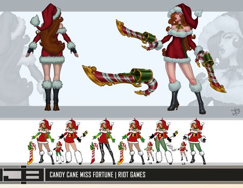 Skins Characters, Christian Fall, Adopt Idea, Miss Fortune, Character Design Girl, League Of Legends Characters, Riot Games, Art Station, Christmas Outfits