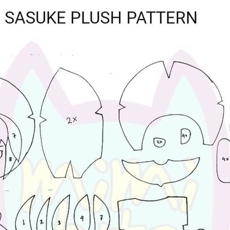 mimibitscoolcraft on Instagram: "Hi coolcrafters, you can buy the PDF printable pattern on my ko-fi online shop, link on my bio. Here it is the pattern for the plush doll Sasuke from the anime Naruto Shippuden. You can download this pattern and use it for free. Happy Sewing Y'all 😘 #mimibitscoolcraft #plushartist #animedoll #animeplush #naruto #narutoshippuden #sasuke #harunosakura #naruto #plushdiy #plushiesofinstagram" Naruto Plush Pattern, Anime Plush Pattern, Plush Pattern, Anime Dolls, Sewing Project, Printable Patterns, Plush Dolls, Anime Naruto, Naruto Shippuden