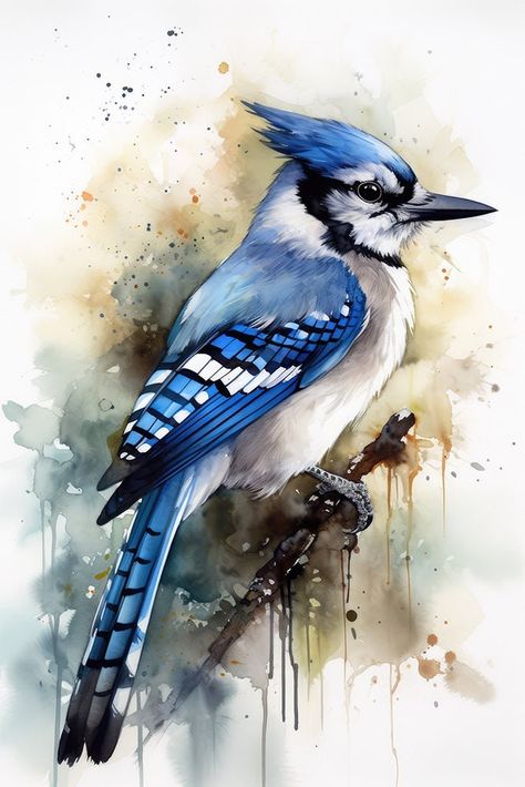 Blue Jay Bird watercolor painting. High Resolution Print File. Prints upto 20 x 30 inches. PLEASE NOTE THIS PRODUCT IS FOR DIGITAL DOWNLOAD ONLY! NO PHYSICAL PRINTS WILL BE SHIPPED. Pod Creative artwork is for PERSONAL USE ONLY. DO NOT use our digital art files for reproduction or commercial use or resale in any form. © POD CREATIVE Blue Jay Painting, Color Bookmarks, Blue Jay Art, Bird Painting Acrylic, Blue Jay Bird, Birds Of Australia, Bird Watercolor Paintings, Bird Watercolor, Jay Bird