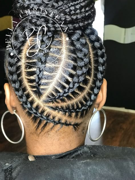 Black Braided Ponytail Hairstyles, Medium Feed In Braids Ponytail, Braided Updo Hairstyles For Black Women, Feed In Braids Hairstyles Updos, Braided Bun For Black Women, Braided Bun Styles, Cornrows Updo, Goddess Braids Updo, Goddess Braid Styles