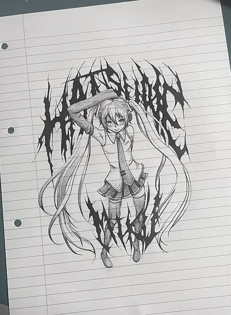 school doodles Miku Tattoo Ideas, Hatsune Miku Tattoo, Miku Tattoo, School Doodles, Horrible Tattoos, Master Tattoo, Stippling Art, Album Art Design, Cute Tiny Tattoos