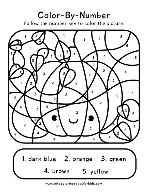 Color-By-Number Archives - Cute Coloring Pages For Kids Free Fall Printables Elementary, Fall Activity Sheets For Kids, Color Pages Printable, Color By Number Printable Free, Fall Color By Number, Fall Color Nails, Elementary Projects, Halloween Activity Sheets, Cute Coloring Pages For Kids