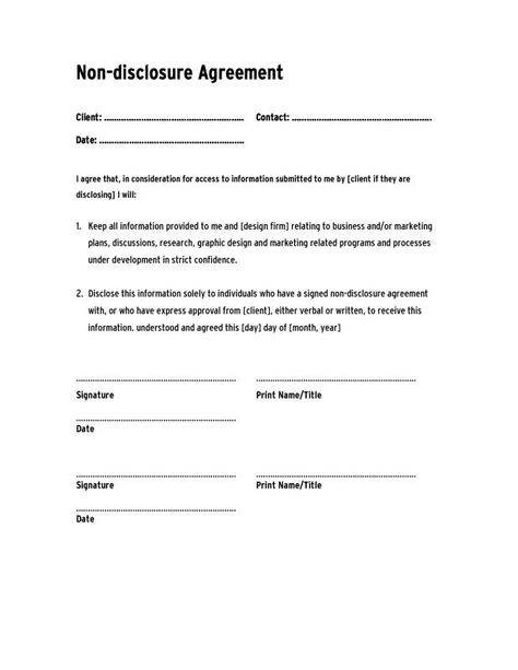 Confidentiality Agreement Form Non Disclosure Agreement Templates, Confidentiality Agreement Template, Client Agreement Template, Agreement Contract Templates, Unique Business Ideas, Business Documents, Business Printables, Employee Handbook, Business Accounting