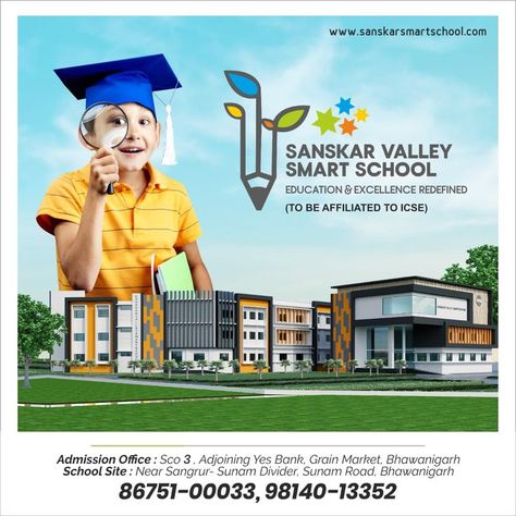 Sanskar Valley School has modern infrastructure and architecture that make learning for your child a fun and full of entertainment. Give your child the gift of a conducive environment to grow at Sanskar Valley School. Admissions open for Pre Nursery-Class 6. Contact our admission office for more details. For queries contact :- 8675100033, 9814013352 #preschool #registeredwithus #admissionprocess #smartactivities School Infrastructure, Admissions Office, Graphic Portfolio, School Site, Yes Bank, Smart School, School Creative, School Admissions, School Building