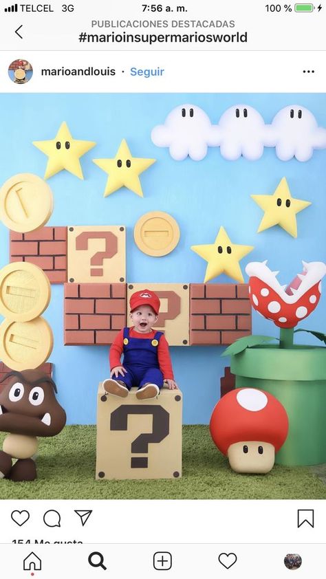 Mario Bros Decor, Super Mario Decorations, Super Mario Party Decorations, Super Mario Decor, Mario Decorations, Mario Day, Mario Kart Party, Mario Bros Birthday Party Ideas, Mario Theme