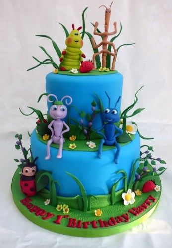 Pixar Birthday, Bug Birthday Cakes, Hamburger Party, Susie Cakes, Bug Cake, Bugs Life, Animal Cakes, Bolo Fake, Twin Birthday