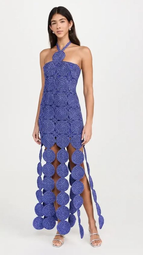 Women's Spring Forward Sale | Shopbop Crochet Luxury Dress, Elegant Crochet Dress, Crochet Spring Dresses, Granny Square Dress, Crochet Summer Dresses, Vintage Hair Combs, Crochet Dresses, Simon Miller, Knitwear Fashion