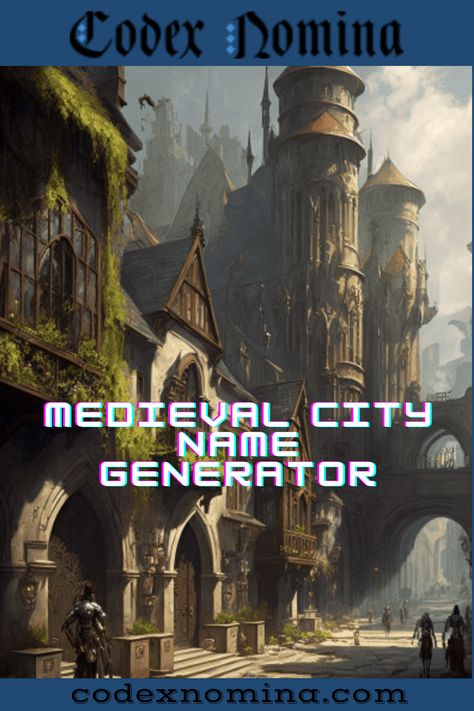 Medieval Name Generator & Backstories Fantasy Land Names, Fantasy Kingdom Names, City Name Generator, Medieval Names, Kingdom Names, Fantasy Worlds, Name Suggestions, Name Generator, Melting Pot