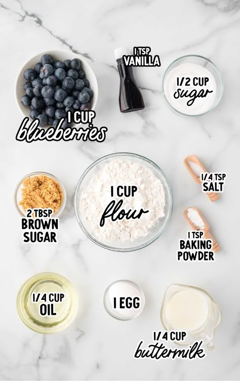 Mini Blueberry Muffins raw ingredients that are labeled Diy Blueberry Muffins, Homemade Blueberry Muffins Easy, Blueberry Cupcake Recipes, Easy Blueberry Muffins Recipe, Easy Mini Muffin Recipes, Blueberry Muffins Easy, Blueberry Mini Muffins, Blueberry Muffins From Scratch, Blueberry Cupcakes Recipe