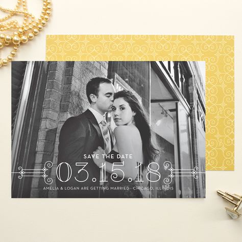 1920s Save The Date Ideas, Art Deco Save The Date Ideas, Save The Date Art Deco, Art Deco Save The Date, Deco Photo, Save The Date Ideas, Art Deco Invitations, Art Deco Wedding Invitations, Art Deco Theme