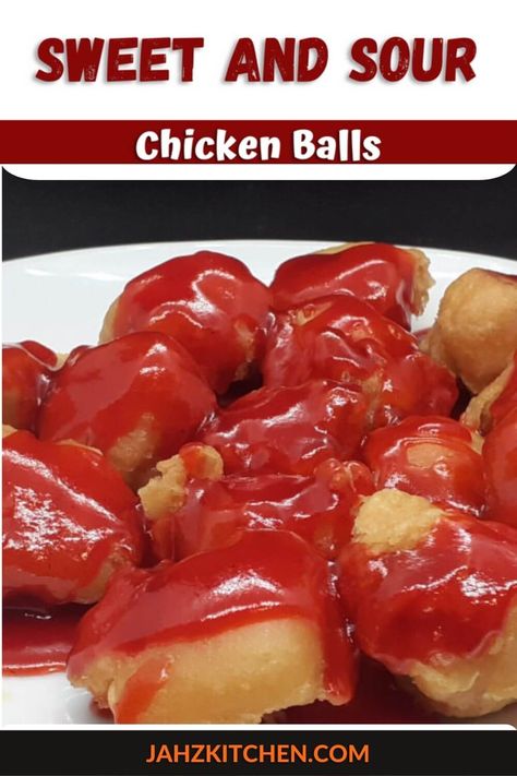 Sweet and Sour Chicken Balls Chinese Chicken Balls Recipe, Chinese Sweet And Sour Sauce, Sweet And Sour Chicken Balls, Chinese Chicken Balls, Easy Caramel Fudge Recipe, Chicken Deep Fried, Golden Chicken, Chicken Balls, Easy Caramel