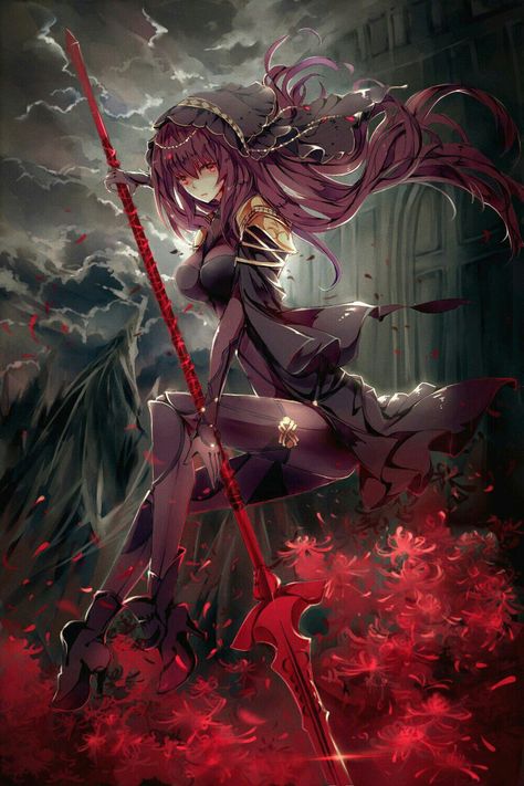 Scathach Fate, Fate Stay Night Series, Fate Stay Night Anime, Fate Anime Series, Anime Warrior, Fate Stay Night, Dark Anime, Anime Artwork, An Anime