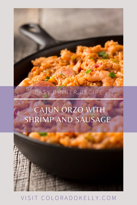 Cajun Shrimp Orzo, Orzo Recipes Shrimp, Shrimp And Orzo Recipes, Cajun Orzo, Orzo With Shrimp, Shrimp Orzo, Shrimp And Sausage, Cajun Sausage, Sausage Stew