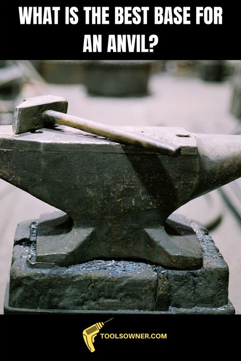 Throughout this article, you’ll learn:  What to look for when buying an anvil base The pros and cons of metal and wood bases How you can make your own at home  #toolsowner #blacksmith #blacksmithing #anvil Anvils For Sale, Anvil Stand, Blacksmith Anvil, Industrial Machinery, Best Commercials, Tree Stump, Pros And Cons, Blacksmithing, At Home