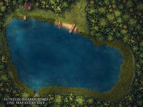 Building Map, Dnd World Map, Fishing Lake, Fantasy Town, Dnd Classes, Tabletop Rpg Maps, Rpg Maps, Map Background, Rpg Map