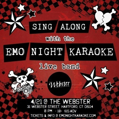 Night Outfits Bar, Emo Night, Emo Party, Rock Box, Karaoke Party, Bachelorette Themes, Concert Venue, Live Band, Dance Party