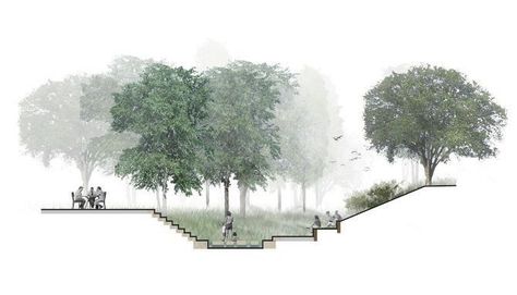 LANDSCAPE ARCHITECTURE : Photo Landscape Architecture Section, Landscape Architecture Presentation, Landscape Architecture Diagram, Landscape Gardening, Section Drawing, Landscape Architecture Drawing, Architectural Rendering, Architectural Section, Landscape Architecture Design