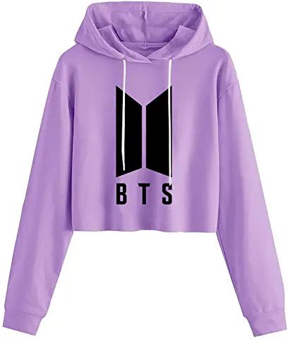 Amazon.in : Hoodies for girls White Hoodie Women, Bts Purple, Bts Hoodie, Bts Clothing, Funky Monkey, Crop Top Hoodie, Crop Hoodie, Ulzzang Fashion, Workout Sweatshirt