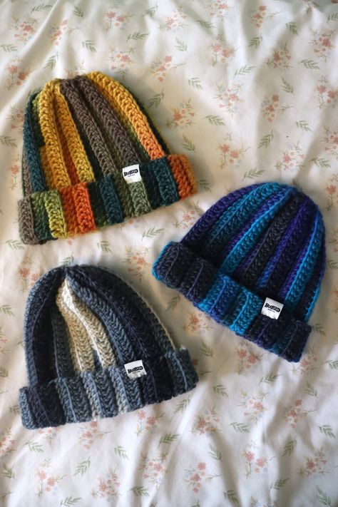 Winter Beanie Crochet, Crochet Wool Hat, Cute Beanies Crochet, Crochet Hats For Men, Winter Crochet Projects, Crochet Ribbed Beanie, Beanies Crochet, Winter Hat Crochet, Crochet Winter Hat