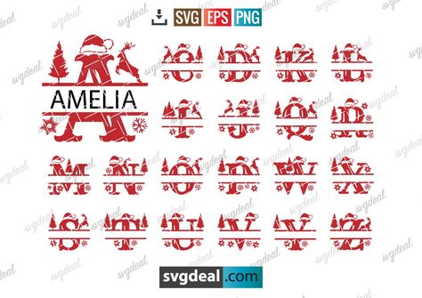 √ 26 Free Christmas Split Letter SVG Files For You - Free SVG Files Christmas Svg Files Free, Letter W, Letter G, Letter O, Letter Z, Christmas Svg Files, Letter E, Letter V, Letter R