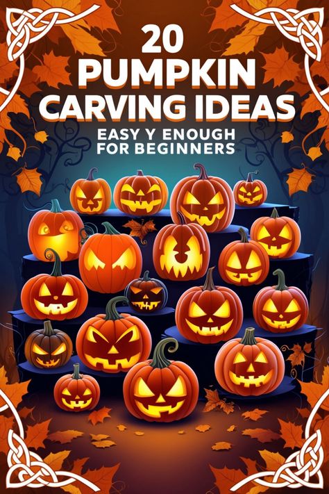 Get inspired with 20 fun pumpkin carving ideas that are easy enough for anyone to try! Create everything from simple faces to creative patterns with these beginner-friendly tips. #PumpkinIdeas #HalloweenCrafts Fun Pumpkin Carving Ideas, Fun Pumpkin Carving, Pumpkin Carving Ideas Easy, Easy Pumpkin Carving Ideas, Simple Halloween Decor, Pumpkin Varieties, Polka Dot Pumpkin, Bat Silhouette, Amazing Pumpkin Carving