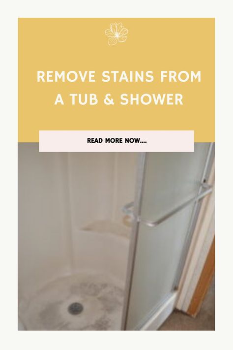 Do you want to know the easiest way to remove stains from a tub & shower? Here we will discuss the best ways to remove these pesty stains. Remove Mold Stains, Mobile Home Upgrades, Mobile Home Bathroom, Remove Rust Stains, Bathtub Cleaner, Old Bathtub, Single Wide Mobile Homes, Floor Stain, How Do You Clean