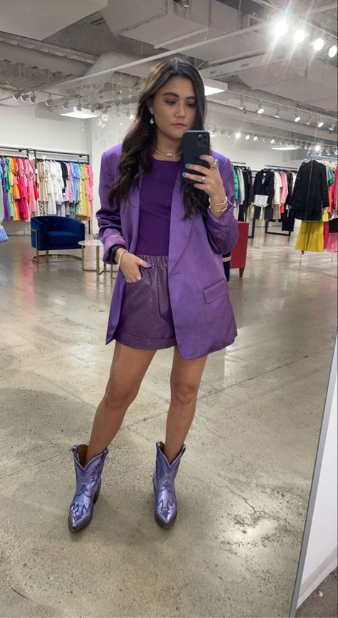 Purple Cowboy Outfit, Purple Western Outfit, All Purple Outfit, Cowboy Outfit, Purple Outfit, Country Fair, Western Outfit, Cowboy Outfits, Purple Outfits